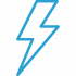 Blue Lightning bolt icon